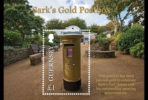 Sark's Gold Postbox