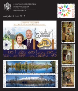 2nd Stamp Issue of 2017 of Philately Liechtenstein on 6 June 2017