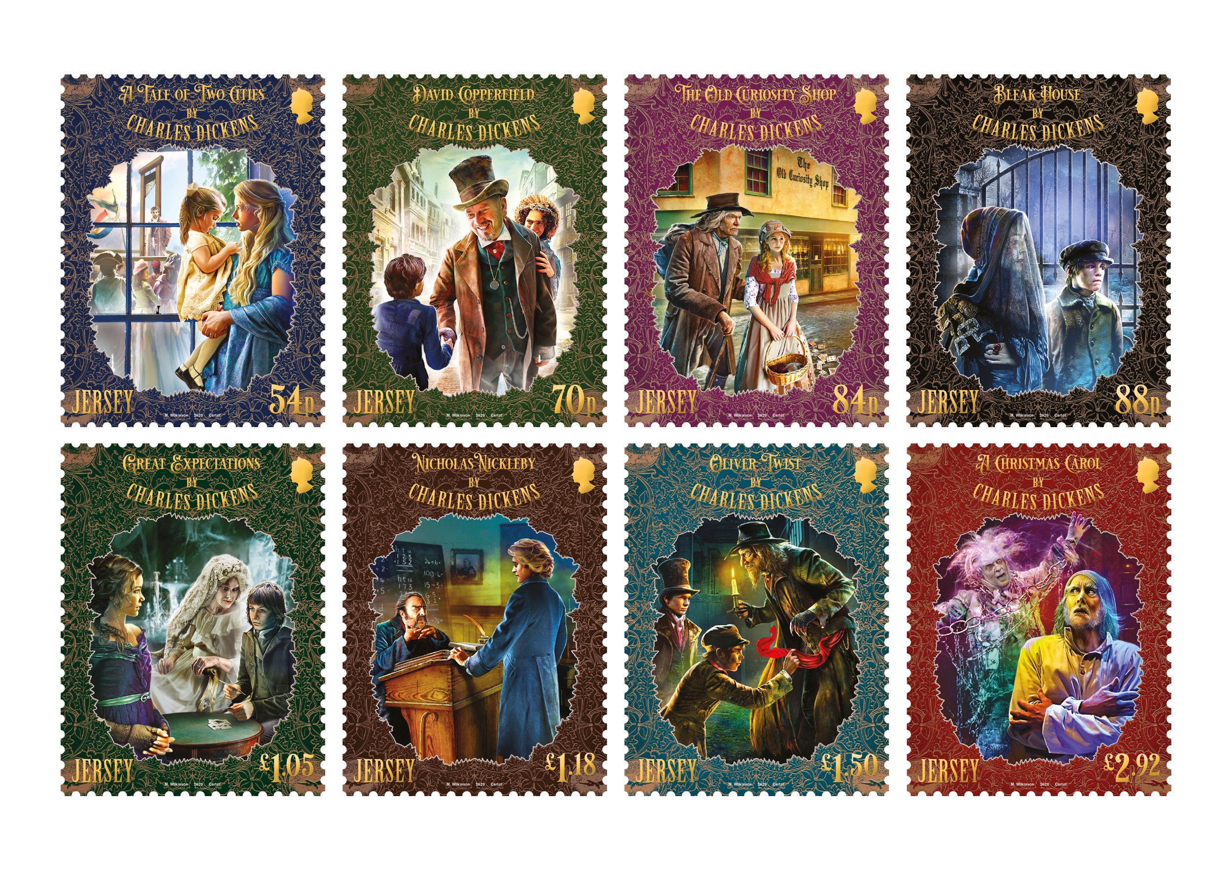Charles Dickens Celebrated With Jersey Stamps SEPAC Stamps