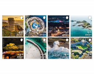 Jersey SEPAC Iconic Landmarks from the Air stamp set
